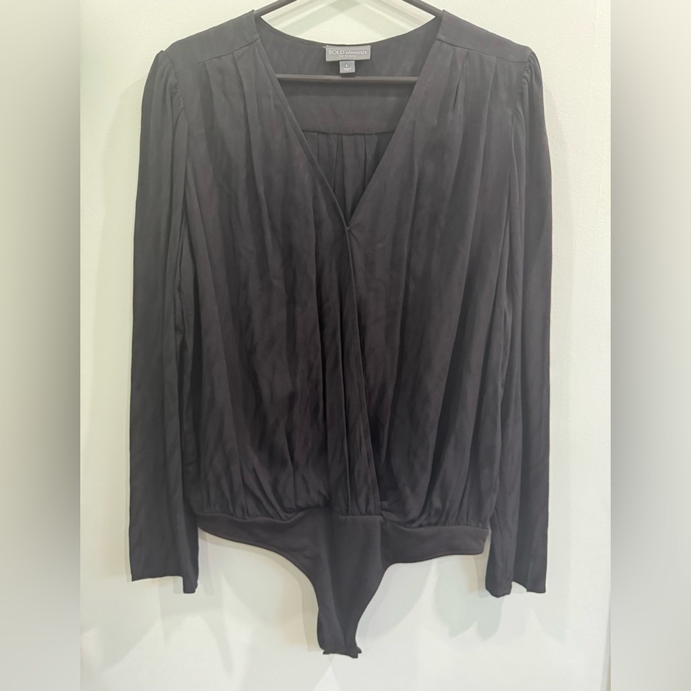 BOLD elements Black Long Sleeve Bodysuit